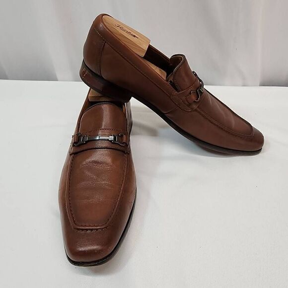 Florsheim Size 10 Men's Dress Shoe - Bit Loafer - Cognac M - Picture 2 of 10